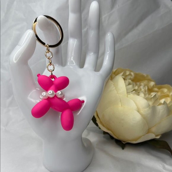 no brand Accessories - Balloon Dog Keychain with Removable Pearl Collar
‼️Available in Different Colors
